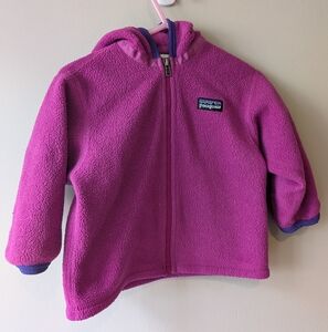 Patagonia Pink-purple Baby Fleece Jacket - 12 Months